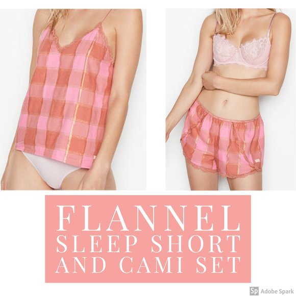 Victoria's Secret Other - Victoria's Secret Flannel Sleep Short and Cami